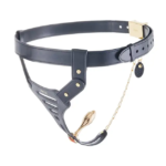 SEVANDA Women Leather Chastity Belt With Anal Plug