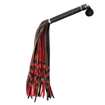 SEVANDA Red & Black Braided Tail Flogger