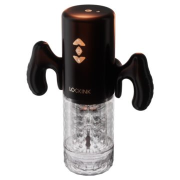 LOCKINK Smart App Estim Training Masturbator – Automated Stroking & Rotation Power-Exchange Device for BDSM Play